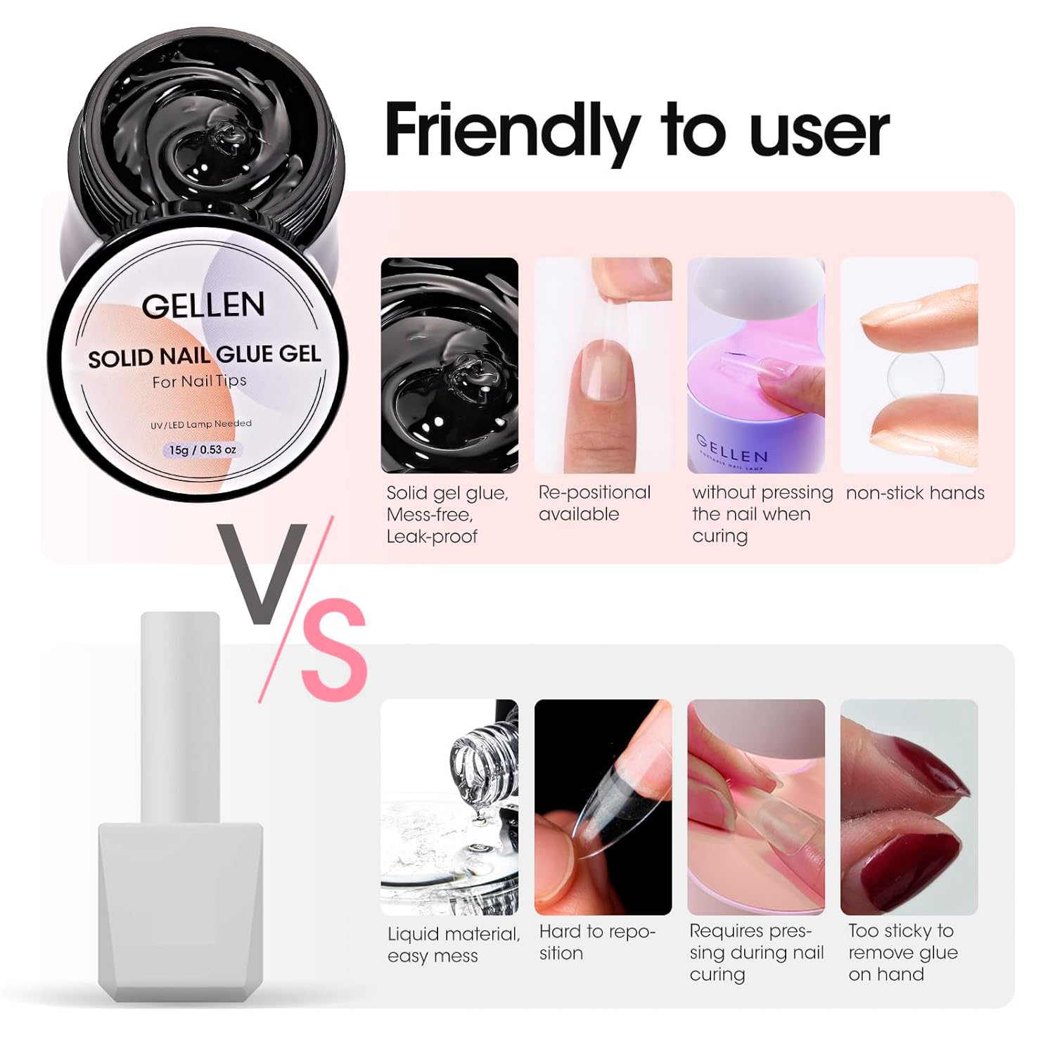GELLEN Nail Solid Glue Builder - огляд і ціна Nail Art Ombre
