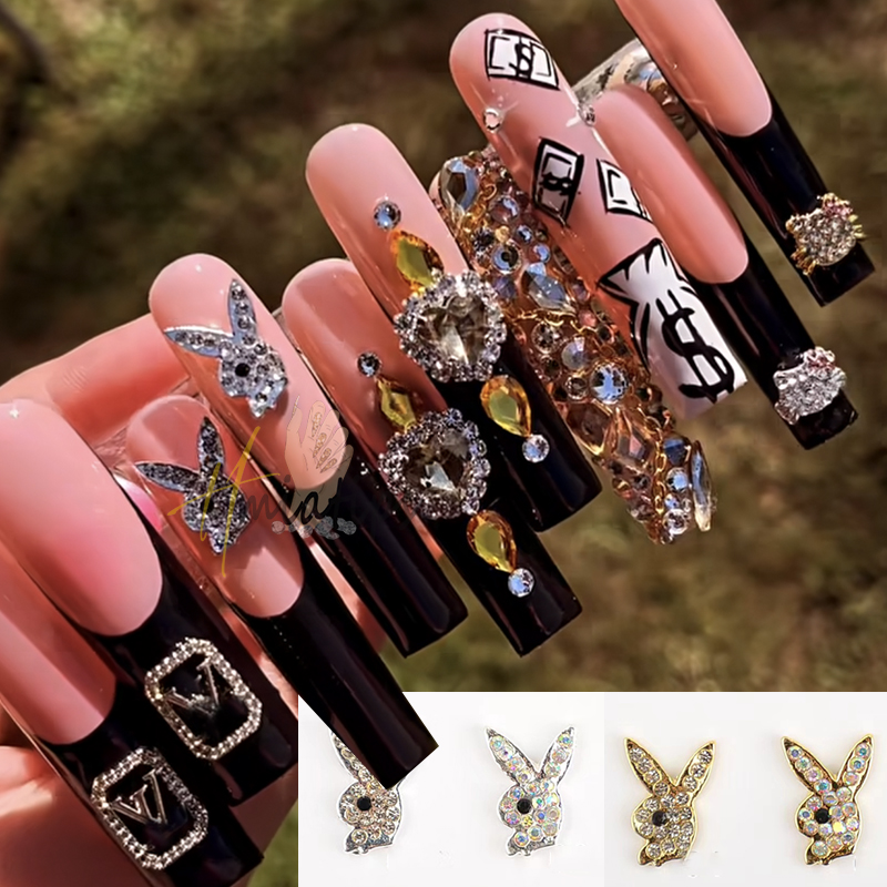 3D Bunny Heads Nail Charms Dec - огляд і ціна Nail Art Valentines Day