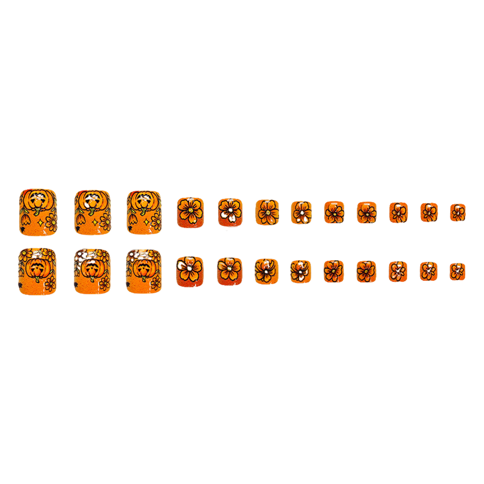 Cute Press on Toe Nails Pumpki - огляд і ціна Nail Art Press On