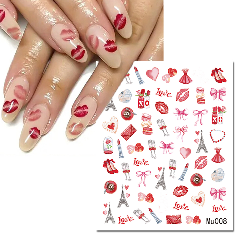3d Nail Art Sliders Stickers V - огляд і ціна Nail Art Valentines Day