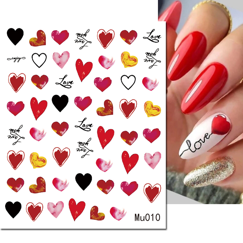 3d Nail Art Sliders Stickers V - огляд і ціна Nail Art Valentines Day