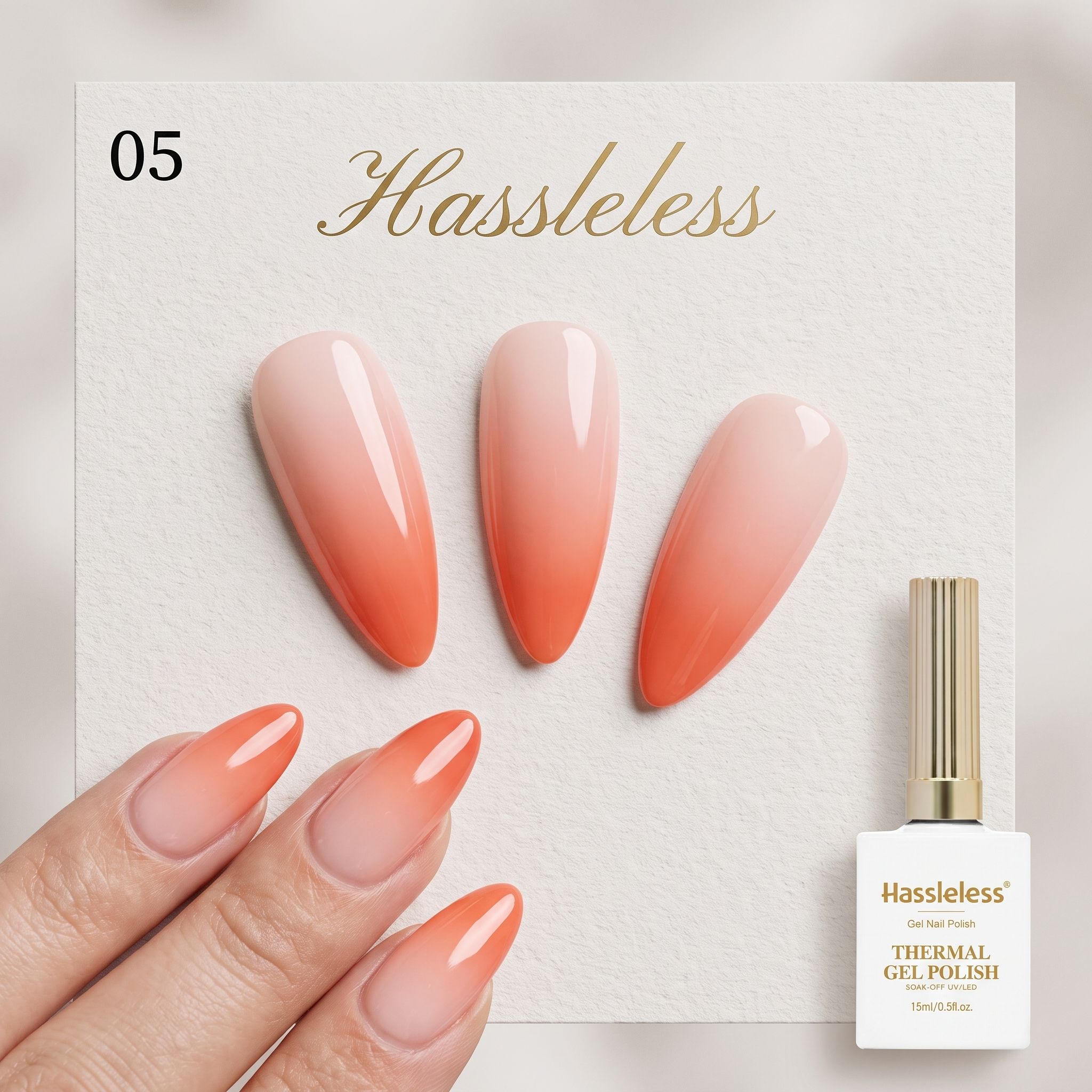 Hassleless Nude Orange Peach T - огляд і ціна Nail Art Orange