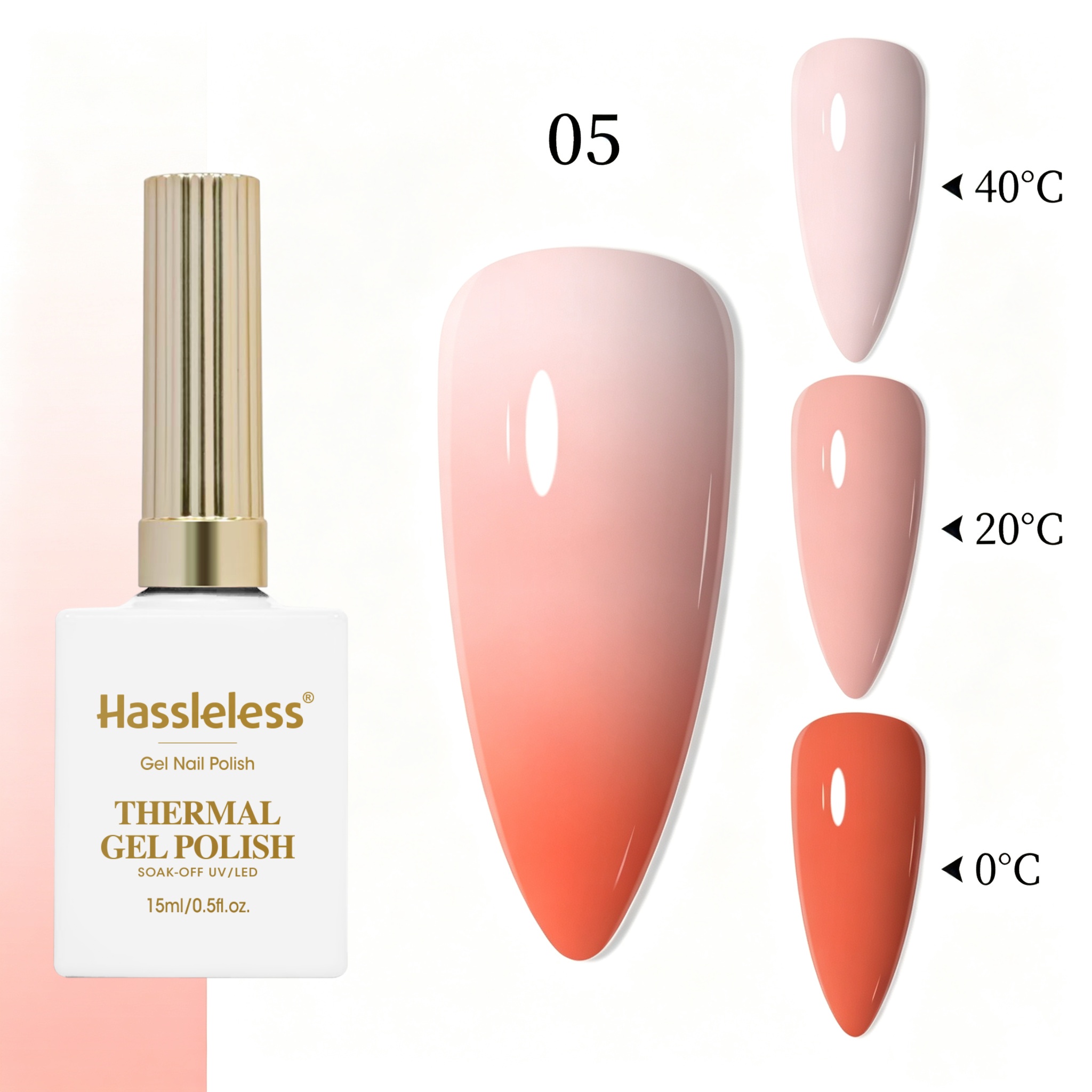 Hassleless Nude Orange Peach T - огляд і ціна Nail Art Orange